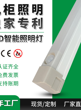 机柜照明灯ledt5人体感应控制柜配电箱长条24V电气一体化灯管220v