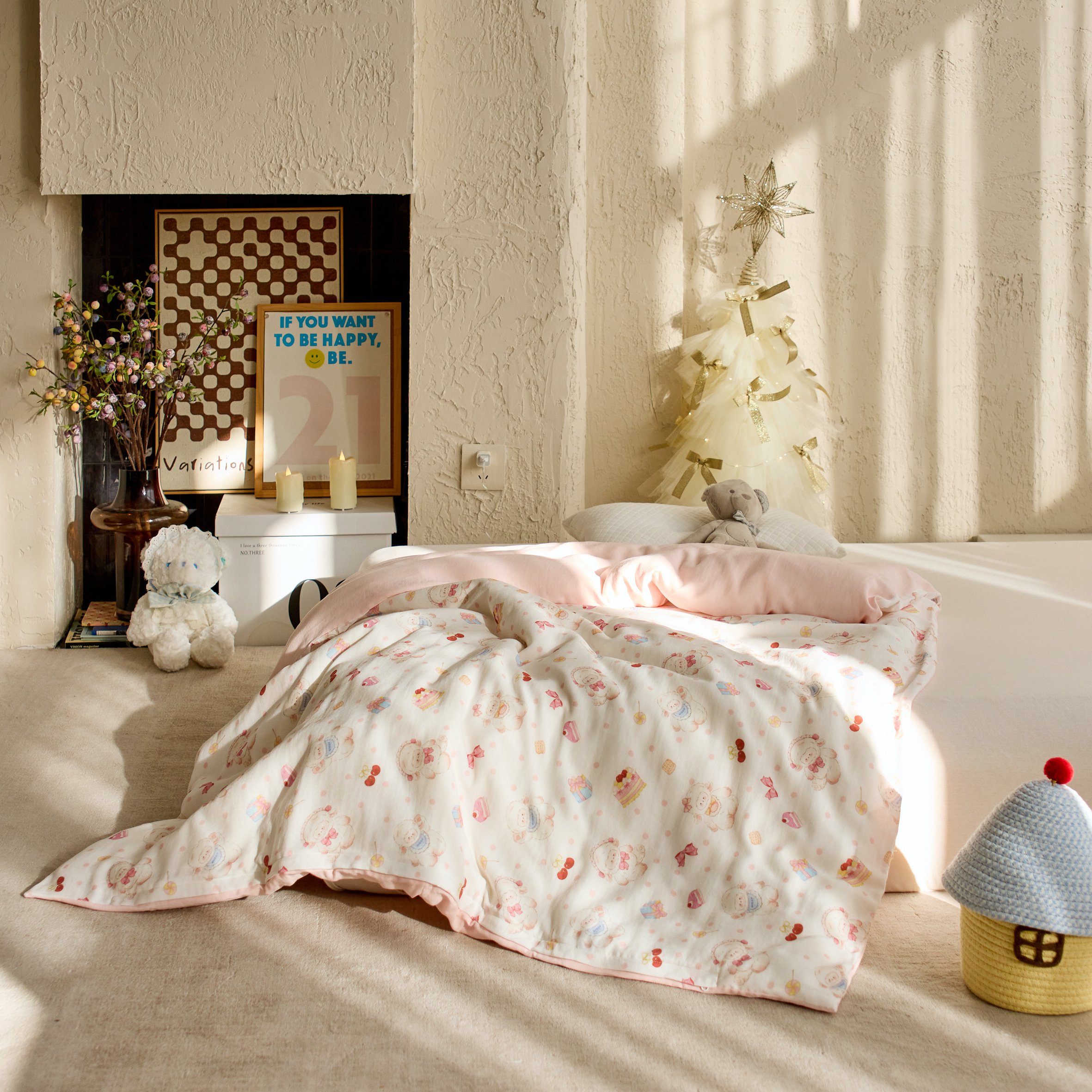 2025新款婴幼儿竹棉艾草被套单被套被套单件