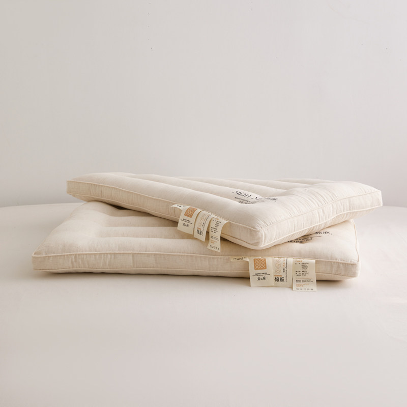 肥子妈2026新款棉麻护颈低枕芯棉麻舒适枕学生枕头成人单人枕芯,床上用品,枕头/枕芯,淘宝优惠券,粉丝福利购,淘宝优惠卷