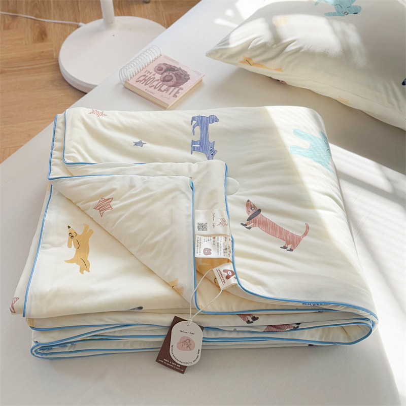 2025新款A类牛奶针织小清新卡通大豆夏被夏凉被空调被FZM0508