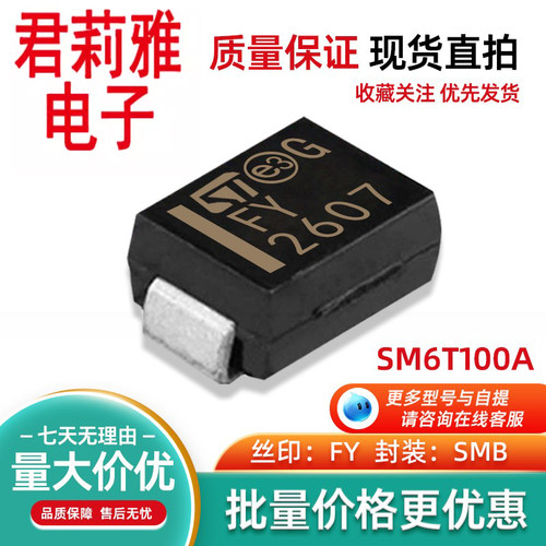SM6T100A肖特二极管100V丝FYSMB