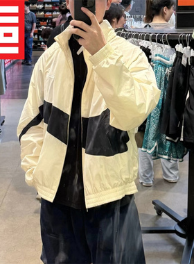 Nike耐克外套男女立领梭织宽松大勾防风衣运动休闲夹克FB7878-113