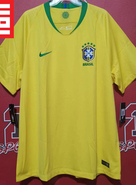 NIKE耐克男款透气速干内马尔巴西足球队服球迷主场球衣893856-749