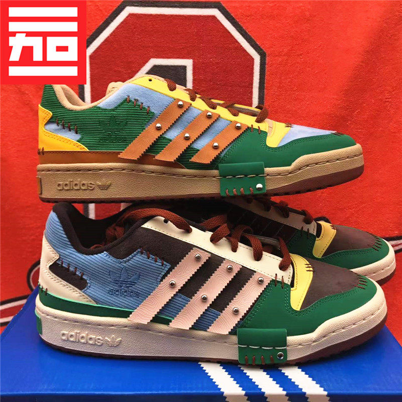 Adidas三叶草联名Forum木偶剧场拼接男女复古休闲鞋GW8725 GW8724