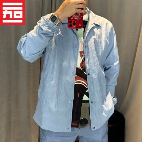Jordan Essentials男梭织教练带内衬运动休闲夹克外套FN4542-436 - 封面