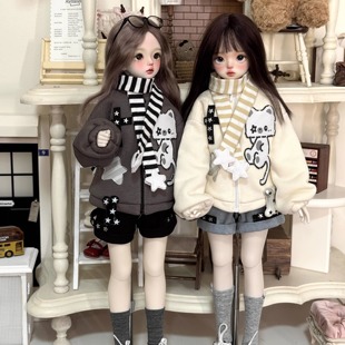 （少量现货）冬眠喵 bjd娃衣普四大四bjd宅萌系原创娃衣套装