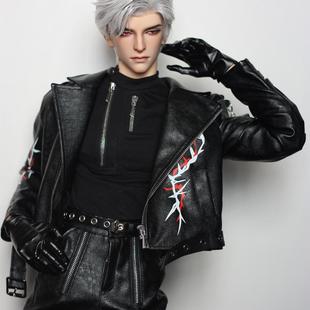 （少量现货）bjd秦彻皮衣套装cos三分叔叔ID75娃衣/am77娃衣