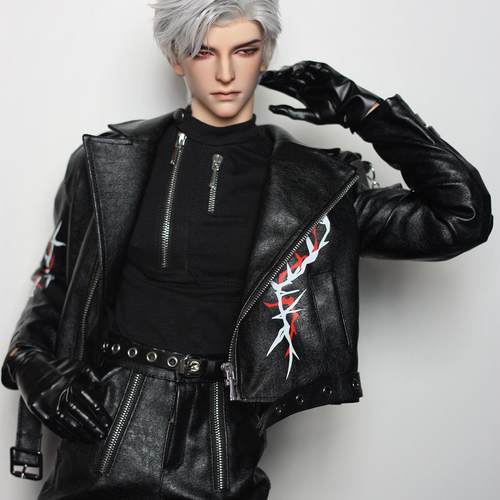 （少量现货）bjd秦彻皮衣套装cos三分叔叔ID75娃衣/am77娃衣