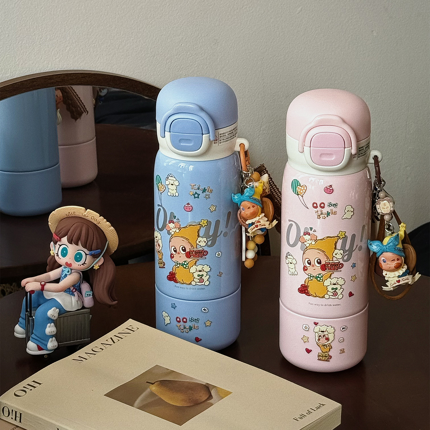 简约ins风便携316L不锈钢保温杯