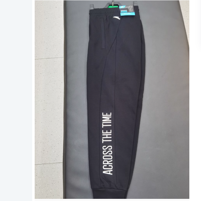 安踏正品男裤2024冬新款篮球加绒收口休闲针织运动长裤152441310N