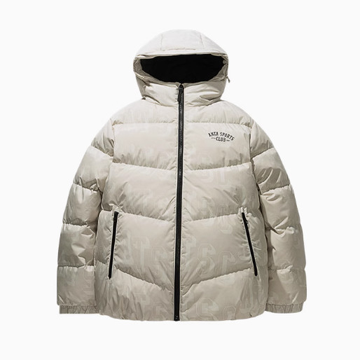 安踏正品男速暖羽绒百搭羽绒服2024冬新款宽松连帽夹克152448904N图片