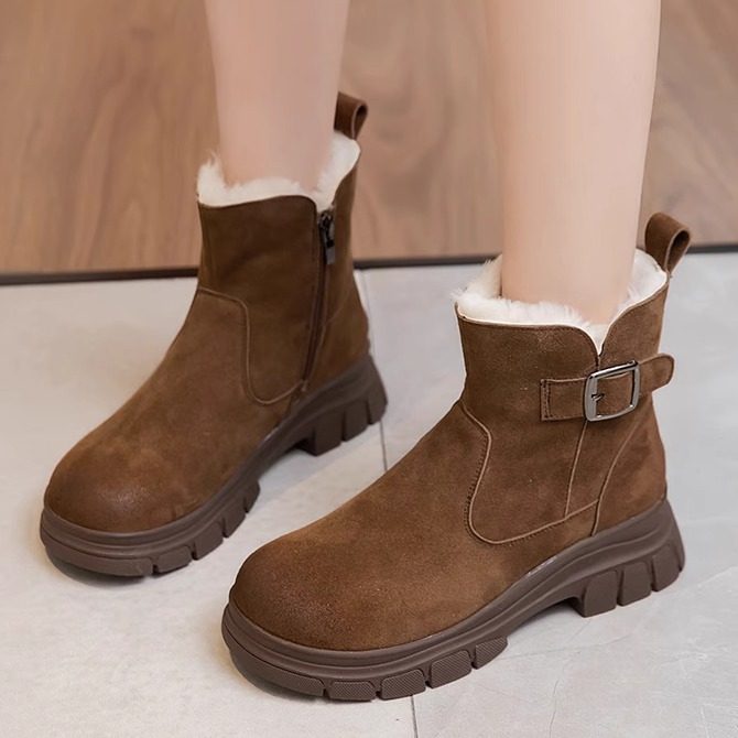 真皮羊毛雪地靴女款2025新款冬季厚棉保暖短靴防滑厚底棉靴子,女鞋,时尚雪地靴,淘宝优惠券,粉丝福利购,淘宝优惠卷