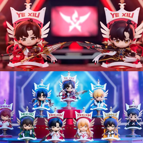 正版全职高手glory系列双面旋转角色盲盒手办q版公仔潮玩摆件叶修