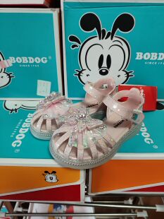 全新正品琪尔特巴布豆商场专柜同款35码夏季女童包头护跟公主凉鞋