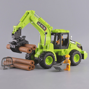 大号破碎机换头抓木机惯性工程车儿童仿真玩具车男孩运输车模型