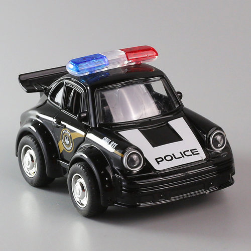儿童合金Q版玩具车双开门警车
