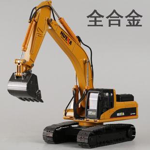 全合金大号挖掘机仿真金属履带工程车模型摆件男孩挖土机车模礼物