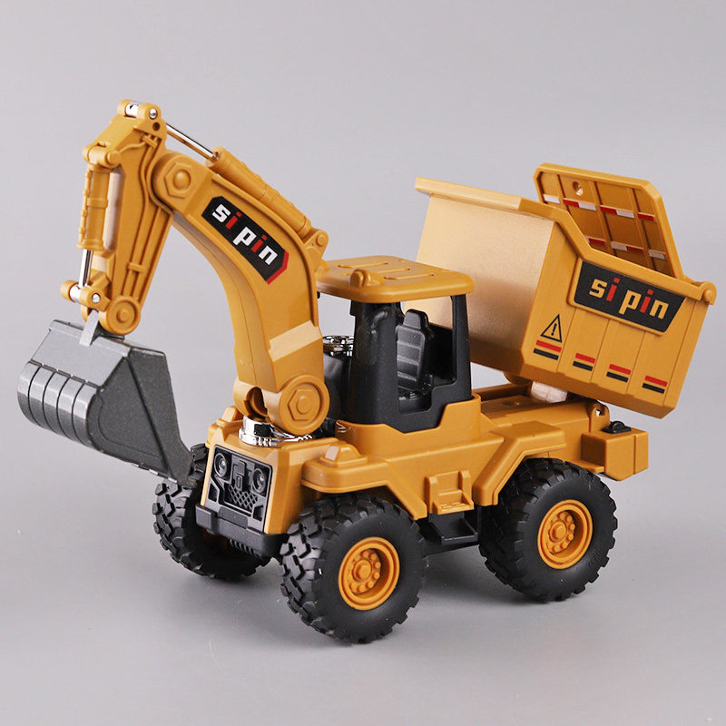 挖掘机翻斗运输车2-6岁合金挖头工程车推土机儿童惯性宝宝耐摔