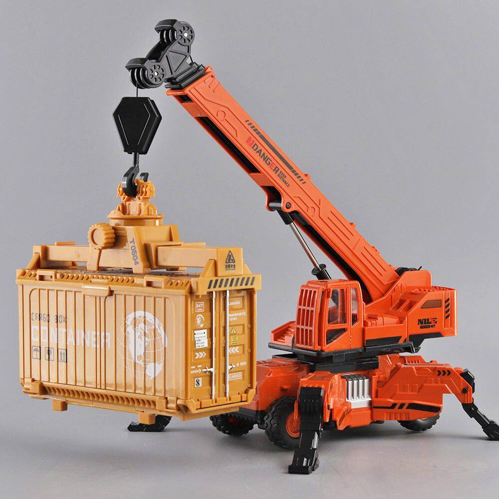 大号变形吊玩具车儿童惯性工程车升降吊机模型男孩起重机可升降车图片