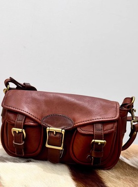 包品炸裂~！复古做旧植鞣牛皮新款女包单肩斜挎男包真皮马鞍包男