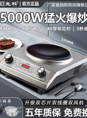 先科电陶炉足功率5000W猛火家用凹型定时火锅爆多功能包邮
