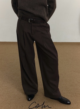 COLN请别相信我相信呢料西裤配合褶裥的共谋在冬日里守护你的双腿