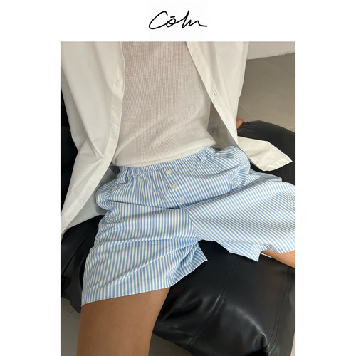 COLN极简风松紧腰休闲短裤