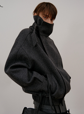 COLN高领羊毛短款呢大衣就是拒绝臃肿无惧寒冷也要时髦的毫不含糊