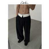 注入新鲜感就靠撞色翻折边裤 COLN为无聊裤 装 显高又显腿长谁不爱?