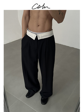 COLN为无聊裤装注入新鲜感就靠撞色翻折边裤 显高又显腿长谁不爱?