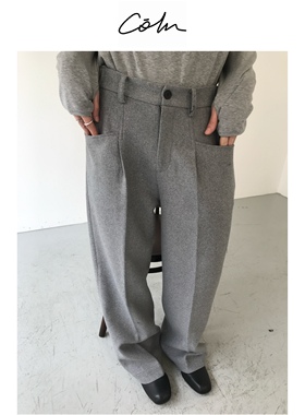 COLN朋友们毛呢西裤是coln最厚的裤要是穿它都冷的话我也无办法了