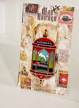 同人周边madunicorn太太徽章 霍格沃茨特快列车提灯徽章胸针收藏