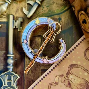 哈利波特同人周边madunicorn太太徽章魔杖系列3金属徽章胸针珐琅