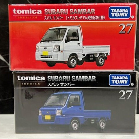 TOMY多美卡合金车模TOMICA旗舰版黑盒TP27号斯巴鲁平板小货车卡车