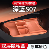 适用26款 配件 深蓝S07中控下层硅胶储物盒眼镜置物盒汽车用品改装