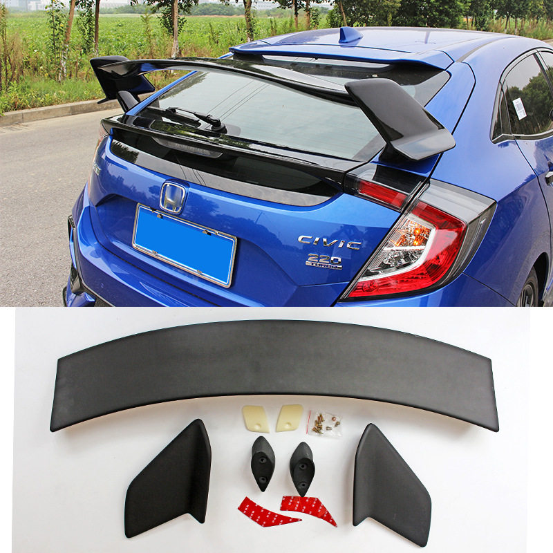 适用于21款两厢思域改装TYPER大尾翼 新十代思域定风翼顶翼免打孔