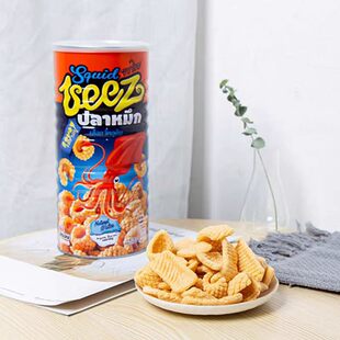 彩伦塔烤努香酥虾条香脆龙虾片鱿鱼卷大罐装 即食休闲小吃儿童零食