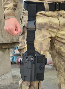 579枪套GLOCK系G17 G18旋转腰套1911 P1通用腿套战术腰带快拔枪套