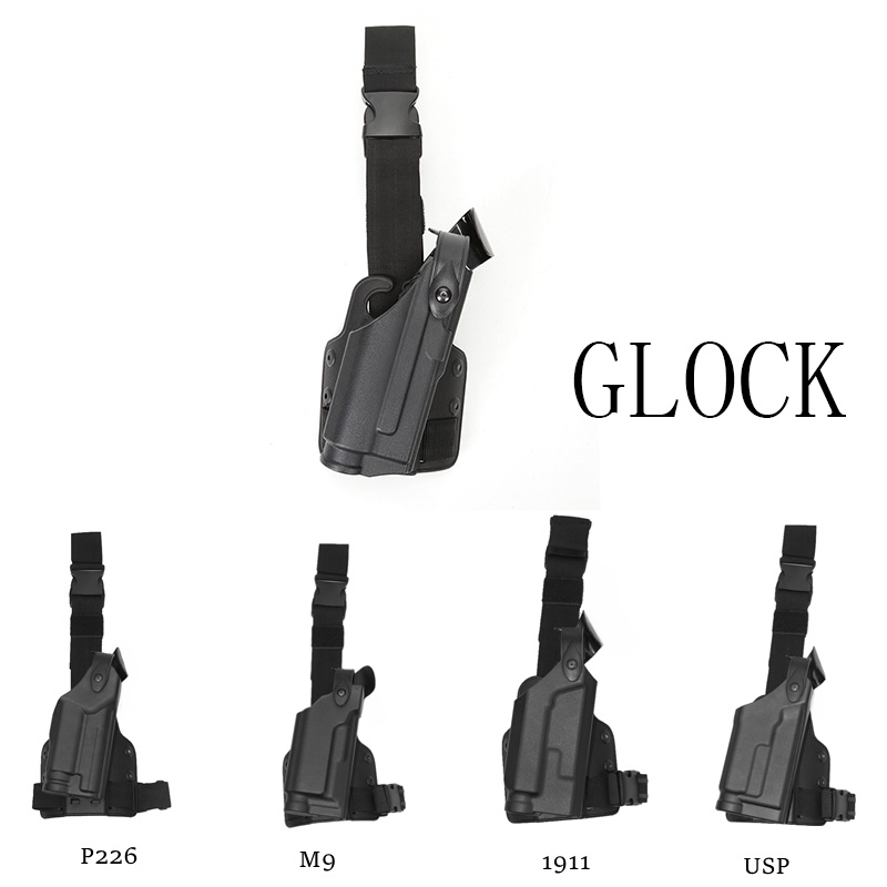 沙发里兰快拔枪套 GLOCK 1911 M92 P226 USP绑腿枪套 大腿套