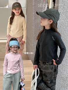 秋冬季 轻暖糯米衣 外套儿童运动开衫 中大童立领修身 女童 校服内搭