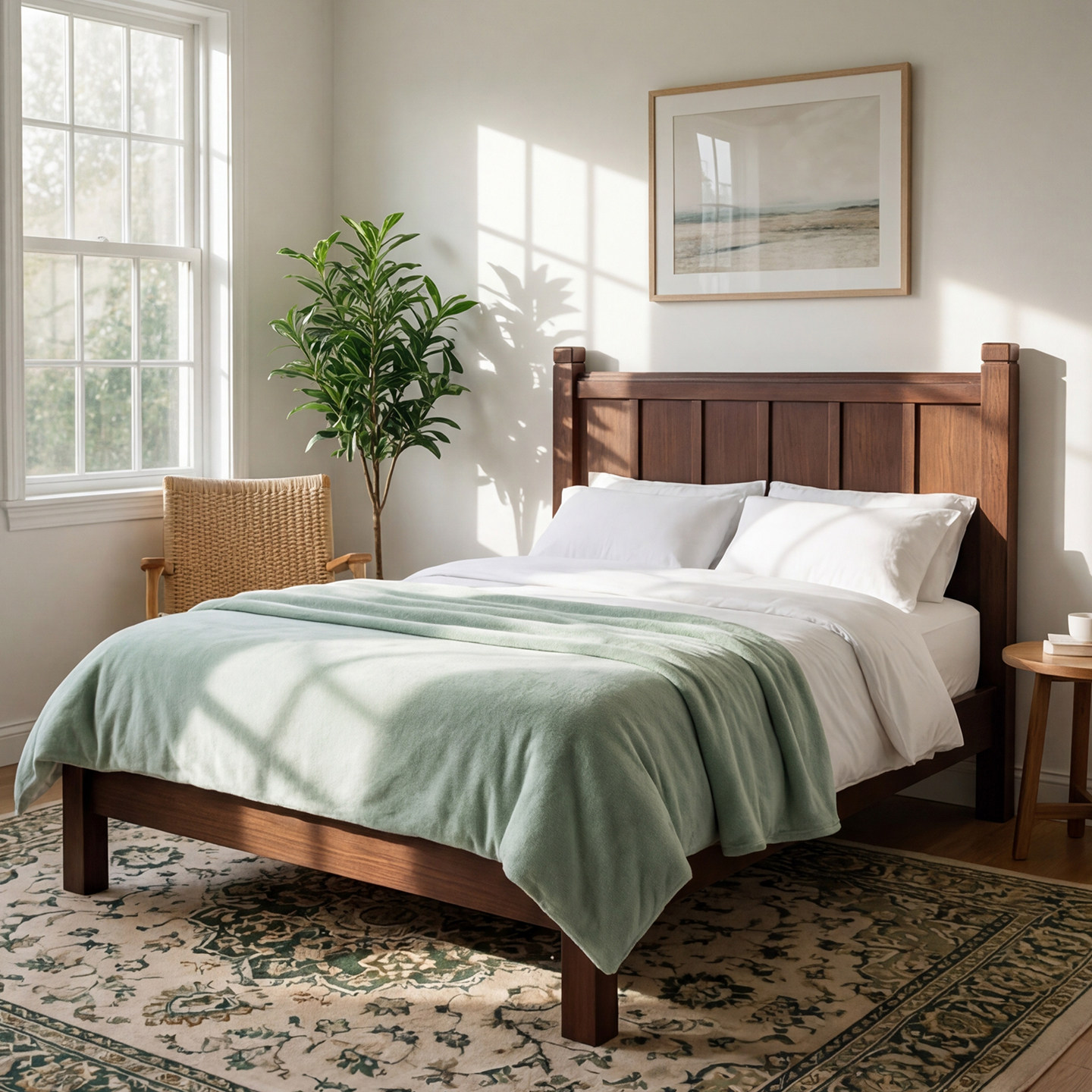 和年美家纯实木美式家具方腿儿童床青少年女孩男孩小学生单人小床