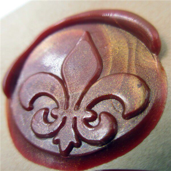 原创可爱 鸢尾花 火漆印章 信封封口 包装装饰 火漆章 复古花朵章