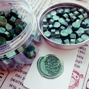 清仓超值翠吉北欧小众色礼盒装火漆印章蜡粒八角形瓶装蜡粒150颗