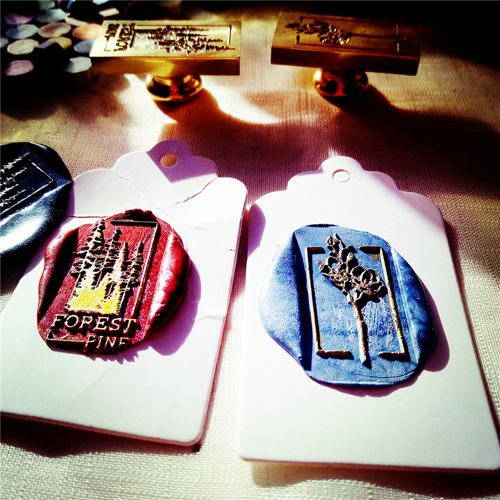 forest cotton 森林 木棉 森 棉花 图案火漆封印火漆印章手帐