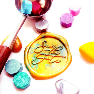 Save The Date 婚礼火漆印章 结婚请柬封信封封口印