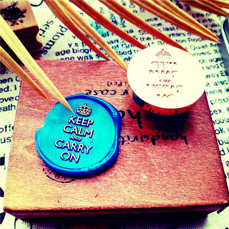 保持冷静,继续前进 keep calm and carry on 火漆印章