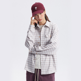 衬衣复古休闲外套 宽松潮牌长袖 STRIIS 24AW约翰真棒格子衬衫