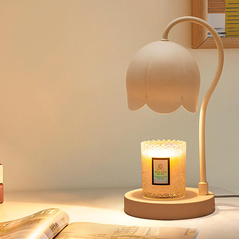 香薰融蜡烛灯铃兰香氛卧室店铺床头书桌轻奢ins装饰台灯结婚夜灯