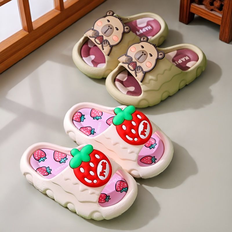 儿童拖鞋室内草莓软底防滑