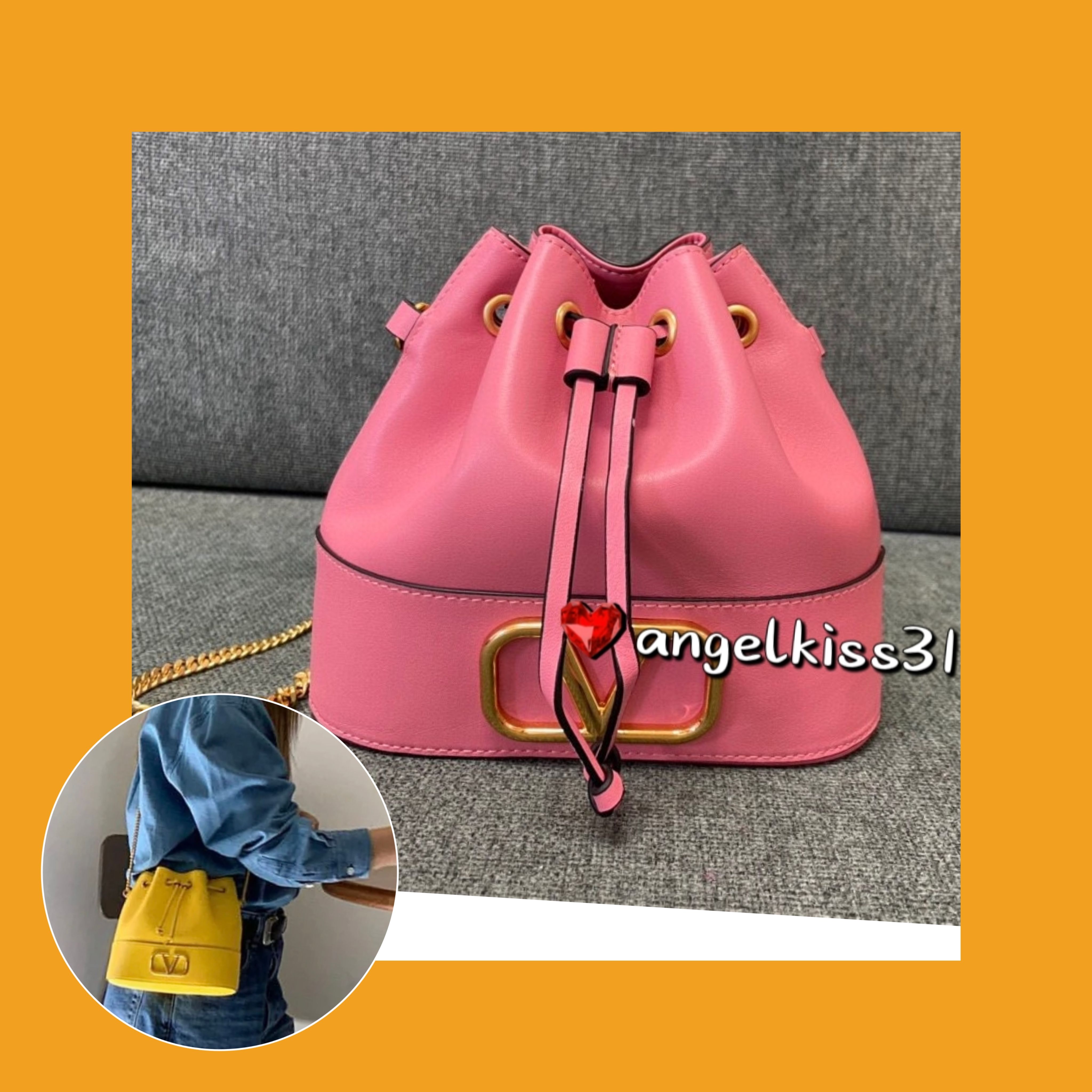 潮流女包头层羊皮小水桶包链条小包斜挎女士包包亏本特卖里外真皮